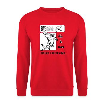 SAVE new design - Unisex Sweatshirt - red - Front - Alina (178cm) & Michal (187cm)