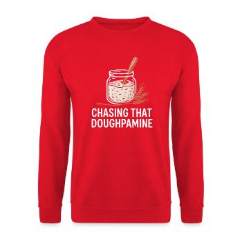 Sourdough Dopamine Kunst - Unisex Pullover - Rot - Vorne - Alina (178cm) & Michal (187cm)