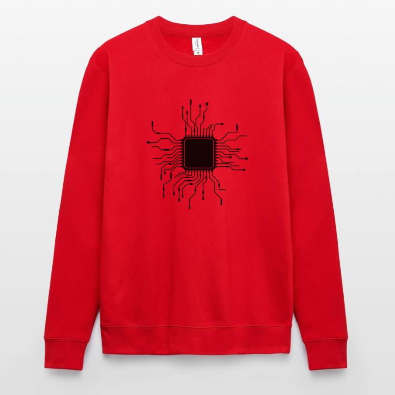 processor cpu wires wire cabling computer Unisex Sweatshirt