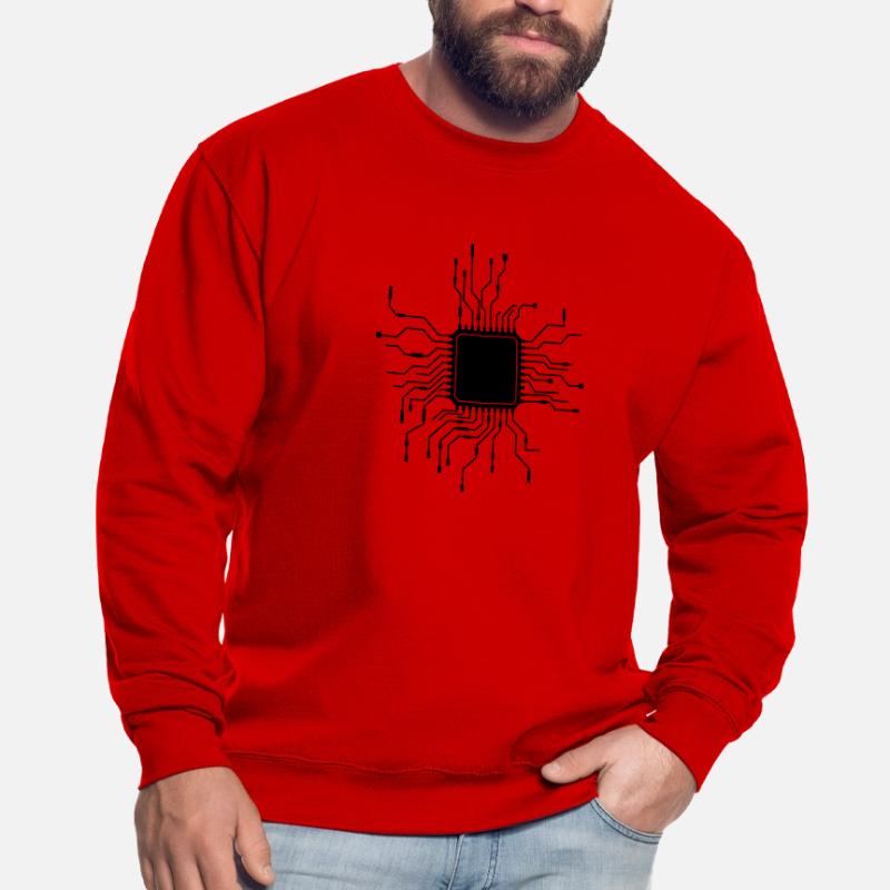 processor cpu wires wire cabling computer Unisex Sweatshirt