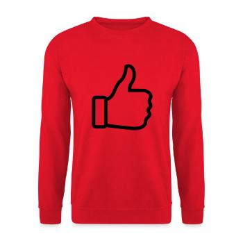 thumbs_up - Sweat-shirt Unisexe - rouge - Devant - Alina (178cm) & Michal (187cm)