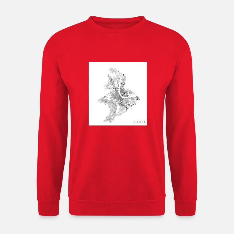 Figure Ground Plan Basel - Unisex Sweatshirt - red