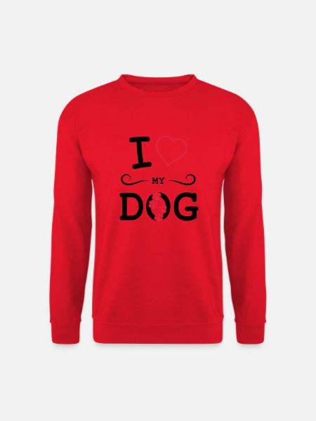 I love my dog - Unisex Sweatshirt - red