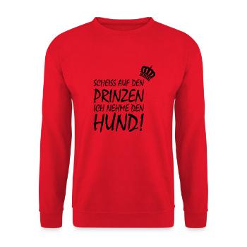 Dog Hund - Unisex Pullover - Rot - Vorne - Alina (178cm) & Michal (187cm)