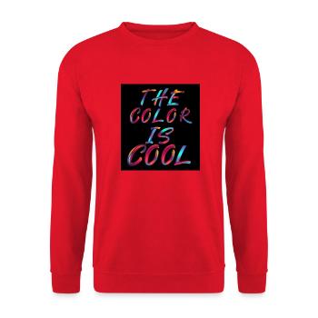 buntes Thema, Bild in Farbe - Unisex Pullover - Rot - Vorne - Alina (178cm) & Michal (187cm)