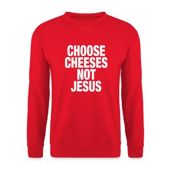 Choisissez des fromages - pas Jésus - Sweat-shirt Unisexe - rouge - Devant - Alina (178cm) & Michal (187cm)
