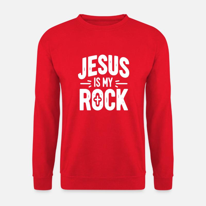 Jesus is My Rock - Unisex Sweatshirt - red