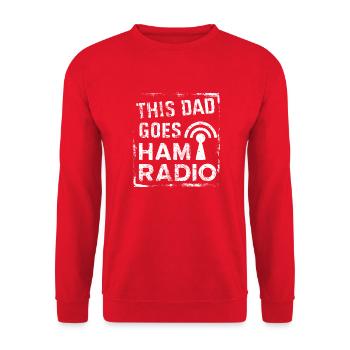 Papa est tout au sujet de la radio amateur ! - Sweat-shirt Unisexe - rouge - Devant - Alina (178cm) & Michal (187cm)