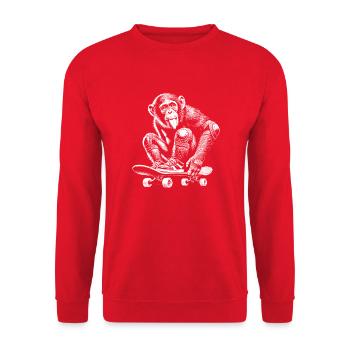 Skateboard - Sweat-shirt Unisexe - rouge - Devant - Alina (178cm) & Michal (187cm)