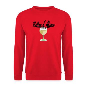 Ballon d Alsace - Sweat-shirt Unisexe - rouge - Devant - Alina (178cm) & Michal (187cm)