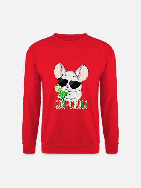 Gin- Chinchilla Gin - Unisex Pullover - Rot