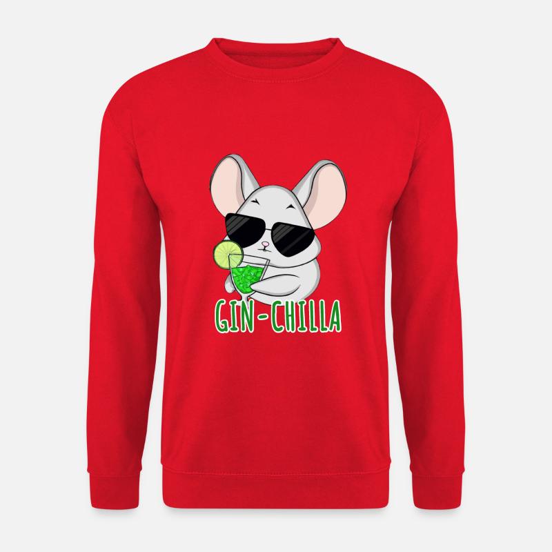 Gin- Chinchilla Gin - Unisex Pullover - Rot