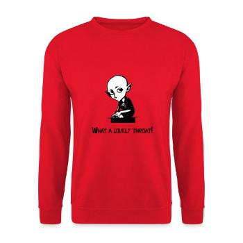 What A Lovely Throat! - Unisex Sweatshirt - red - Front - Alina (178cm) & Michal (187cm)