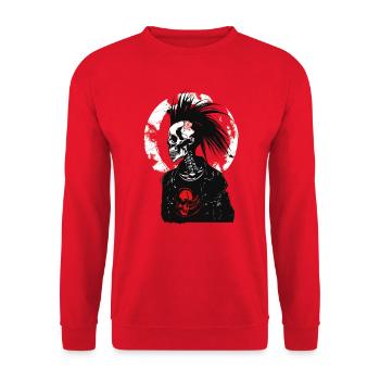 Horror Punk Zombie - Unisex Sweatshirt - red - Front - Alina (178cm) & Michal (187cm)