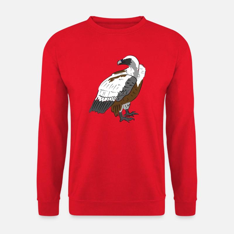 Eindrucksvoller Geier im Naturstil - Unisex Pullover - Rot