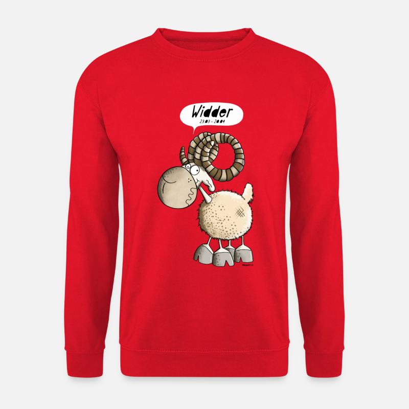 Lustiger Wilder Widder I Sternzeichen Geschenk - Unisex Pullover - Rot