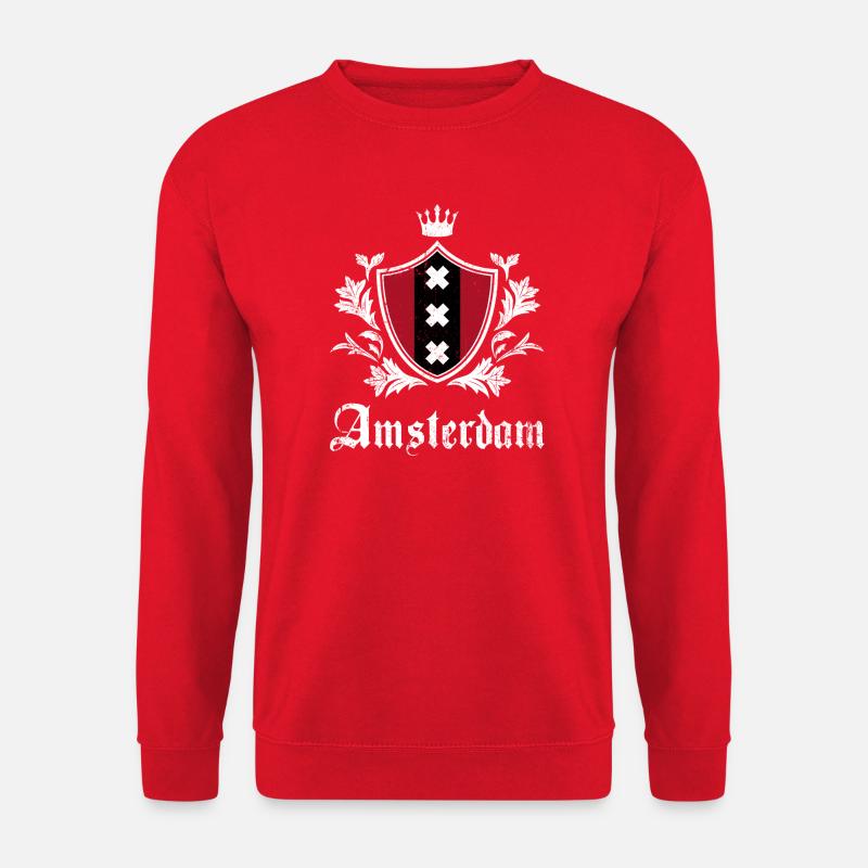 Amsterdam Crest Shield - Unisex Sweatshirt - red
