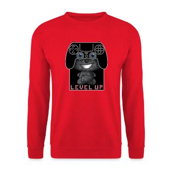 Manette Level Up Mignon - Sweat-shirt Unisexe - rouge - Devant - Alina (178cm) & Michal (187cm)