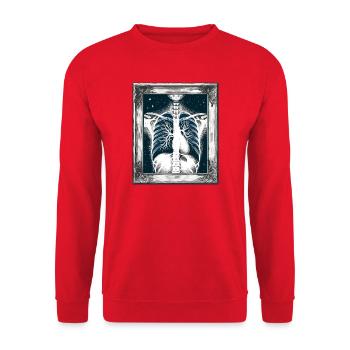 Art médical Thoracique Peinture Radiologie - Sweat-shirt Unisexe - rouge - Devant - Alina (178cm) & Michal (187cm)