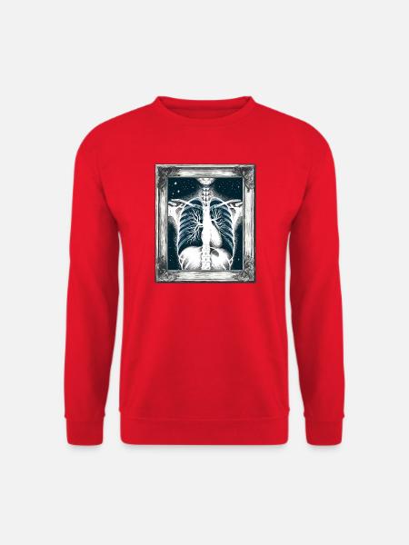 Medizinische Kunst Thoraxmalerei Radiologie - Unisex Pullover - Rot