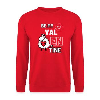 Valentine's Sheep - Unisex Sweatshirt - red - Front - Alina (178cm) & Michal (187cm)