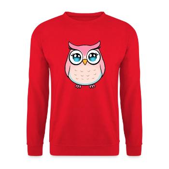 Hibou - Sweat-shirt Unisexe - rouge - Devant - Alina (178cm) & Michal (187cm)