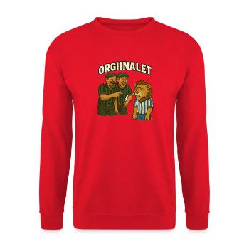 Das Original Die Narren aus der Stadt - Unisex Pullover - Rot - Vorne - Alina (178cm) & Michal (187cm)
