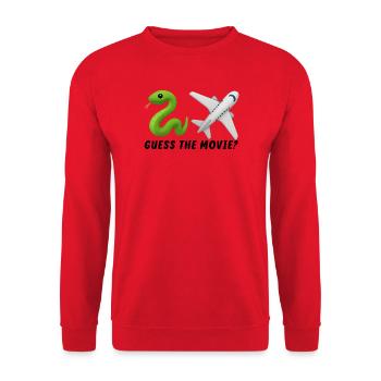 Guess the Movie Funny Humorous - Unisex Sweatshirt - red - Front - Alina (178cm) & Michal (187cm)