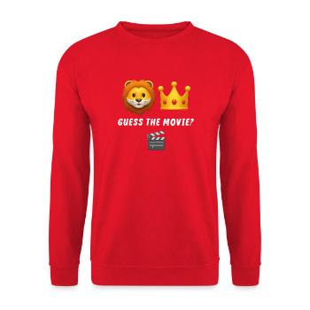 Löwen- und Kronen-Ratespiel - Unisex Pullover - Rot - Vorne - Alina (178cm) & Michal (187cm)