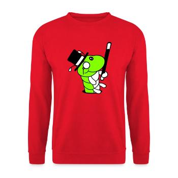 Caterpillar Sir Mr. Rich Monocle Lunettes Trou Cylindrique - Sweat-shirt Unisexe - rouge - Devant - Alina (178cm) & Michal (187cm)