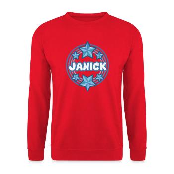 Cadeau pour Janick - Sweat-shirt Unisexe - rouge - Devant - Alina (178cm) & Michal (187cm)