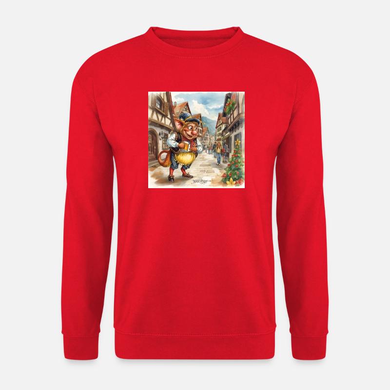 Goblin am Weihnachtsmarkt - Unisex Pullover - Rot