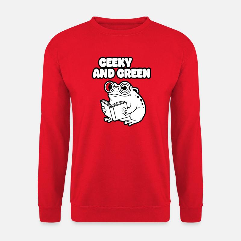 GeekscherFrogRead - Unisex Sweatshirt - red