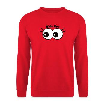 Side Eye Cartoon Eye Joke - Unisex Sweatshirt - red - Front - Alina (178cm) & Michal (187cm)