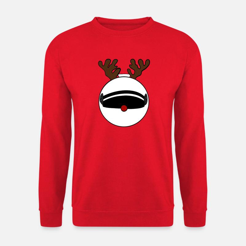 Rentier Helm  - Unisex Pullover - Rot