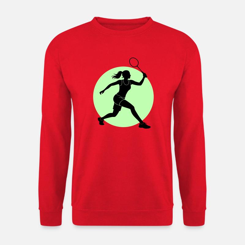 Badminton Spielerin Vorhand - Unisex Pullover - Rot