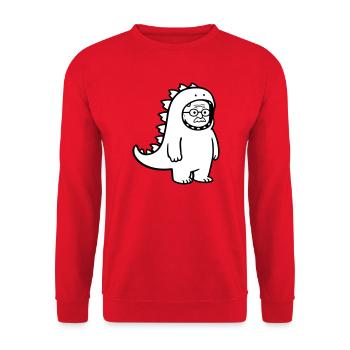 Karnevalmuffel Opa - Sweat-shirt Unisexe - rouge - Devant - Alina (178cm) & Michal (187cm)