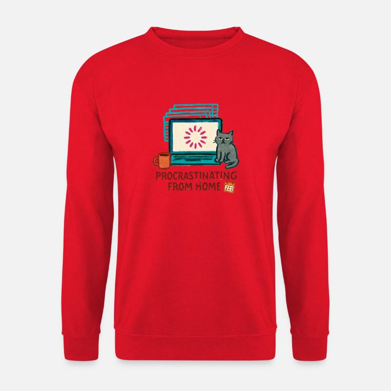 Telearbeit – Telearbeit – Voll-Fernarbeit - Unisex Pullover - Rot