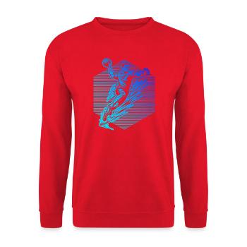 Motif clair de handball pour le quotidien pour les hommes - Sweat-shirt Unisexe - rouge - Devant - Alina (178cm) & Michal (187cm)