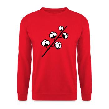 Cotton Branch Plant - Unisex Sweatshirt - red - Front - Alina (178cm) & Michal (187cm)