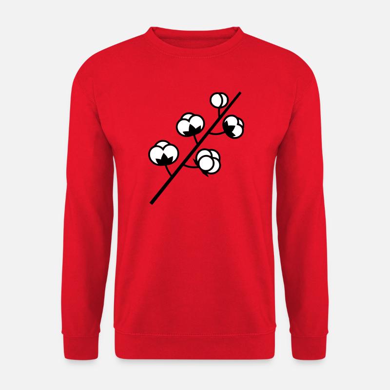 Baumwolle Zweig Pflanze - Unisex Pullover - Rot