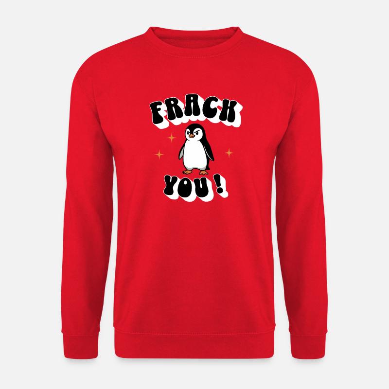 "Frack you" – The cheeky penguin - Unisex Sweatshirt - red