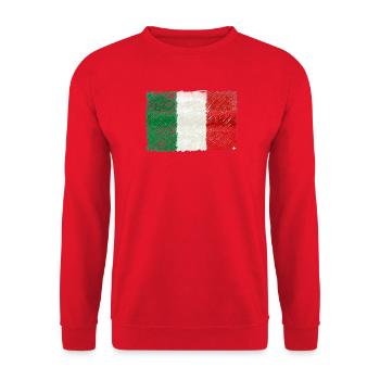 Scribbled Italian Flag - Unisex Sweatshirt - red - Front - Alina (178cm) & Michal (187cm)
