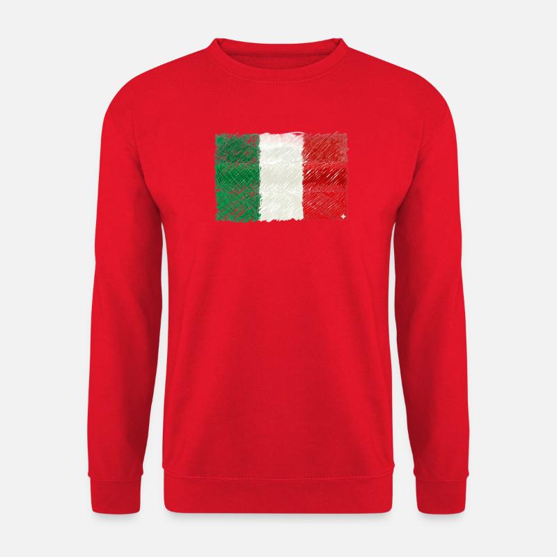 Scribbled Italian Flag - Unisex Sweatshirt - red