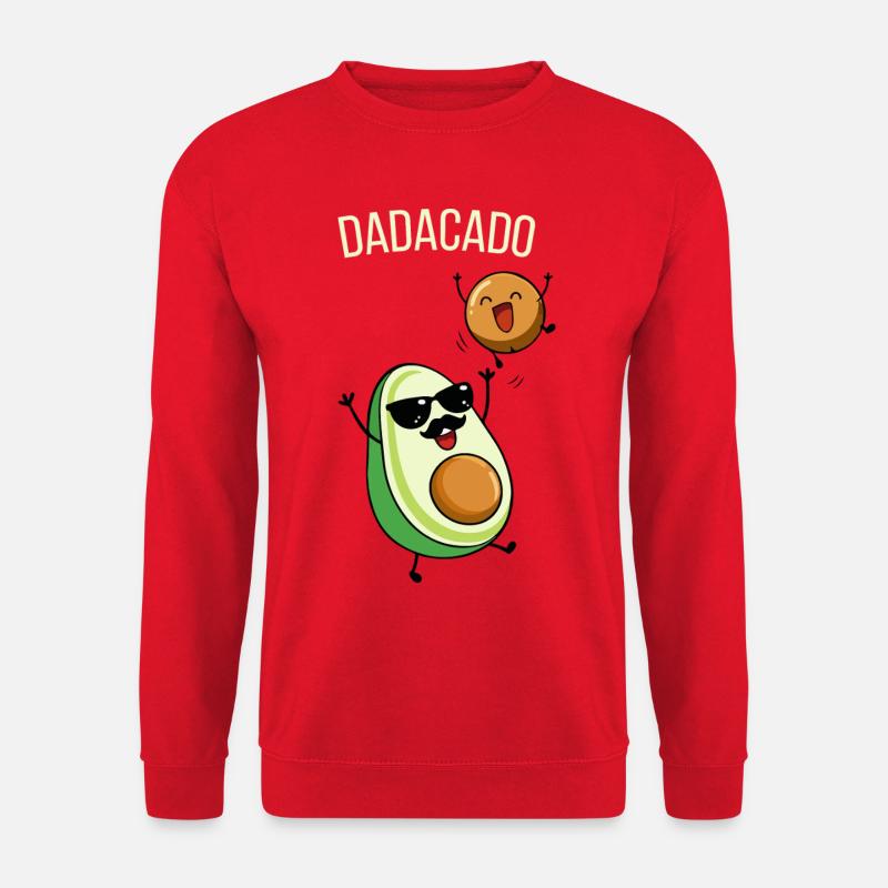 Dadacado Cater Dad Avocado Funny - Unisex Sweatshirt - red