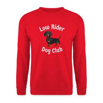 Dachshund Club - Unisex Sweatshirt - red - Front - Alina (178cm) & Michal (187cm)