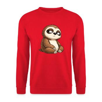 Paresseux au regard fatigué - Sweat-shirt Unisexe - rouge - Devant - Alina (178cm) & Michal (187cm)