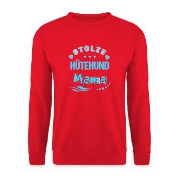 Stolze Hündin Mama T-Shirt - Unisex Pullover - Rot - Vorne - Alina (178cm) & Michal (187cm)