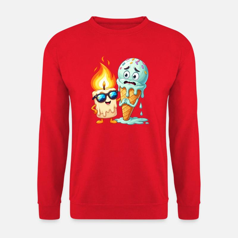 Flammenfreund Eiscreme Duo - Unisex Pullover - Rot