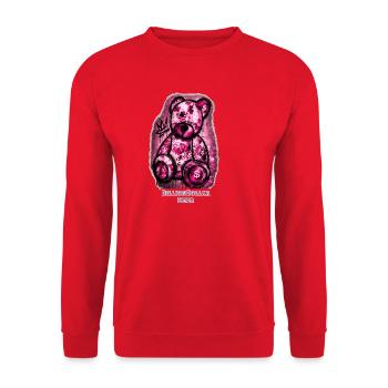 BillionDollar Bear Graffiti - Unisex Pullover - Rot - Vorne - Alina (178cm) & Michal (187cm)